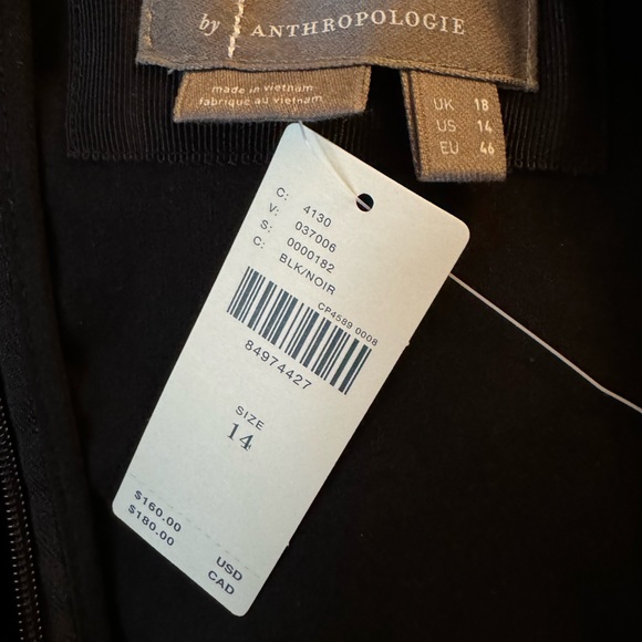 NWT Size 14 - By Anthropologie Long-Sleeve Sweetheart Slim Mini Dress - Picture 4 of 16